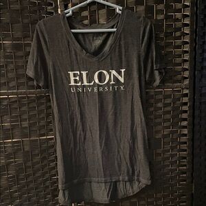Elon University Women's Black V-Neck T-Shirt